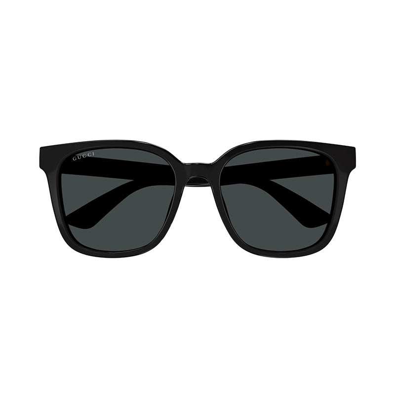 Gucci Sunglasses Square Full Rim, Shiny Black Frame and Smoke Lens GG1346SK001