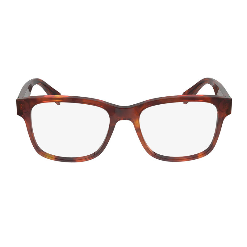 Lacoste Eyeglasses Square Full Rim, Havana Blonde Frame and Clear Demo Lenses Lens L2937218