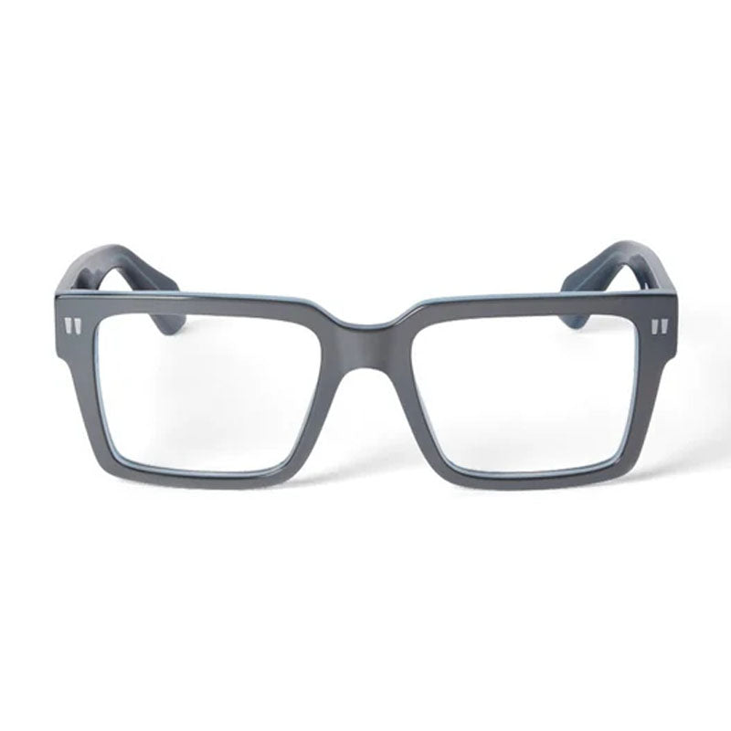 Off-White Eyeglasses Square Full Rim, Satin Silver Frame and Clear Demo Lens Lens OERJ054STYLE547200