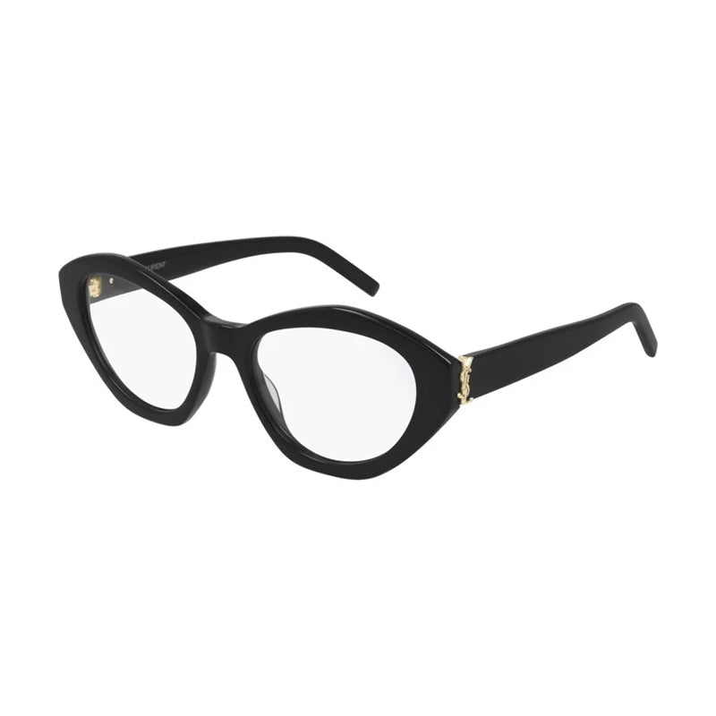 Saint Laurent Eyeglasses Cat Eye Full Rim, Black Frame and Clear Demo Lenses Lens SLM60OPT001