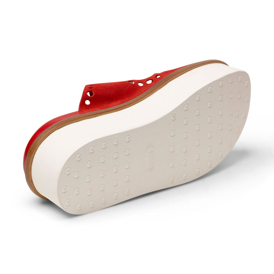 Tod's Perforated Buckle Platform Sandals