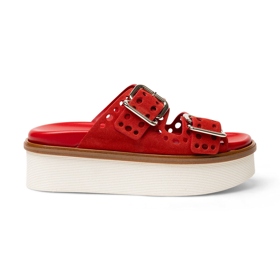 Tod's Perforated Buckle Platform Sandals