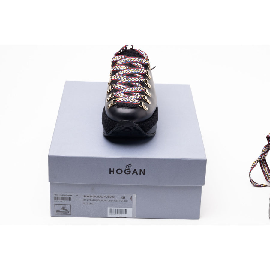 Hogan H466 Platform Lace-Up Mules
