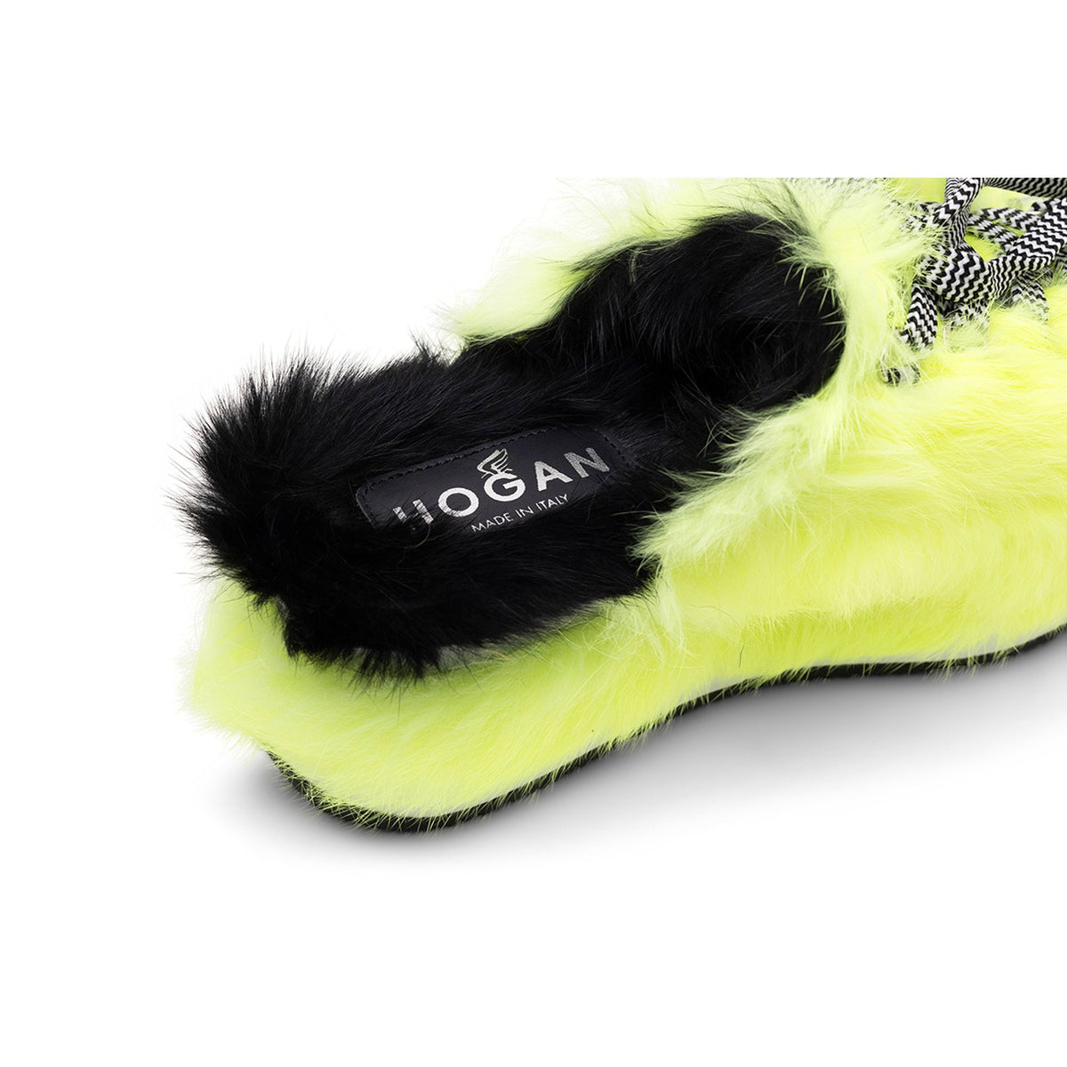 Hogan Fur-Trimmed Lace-Up Slip-On Sneakers