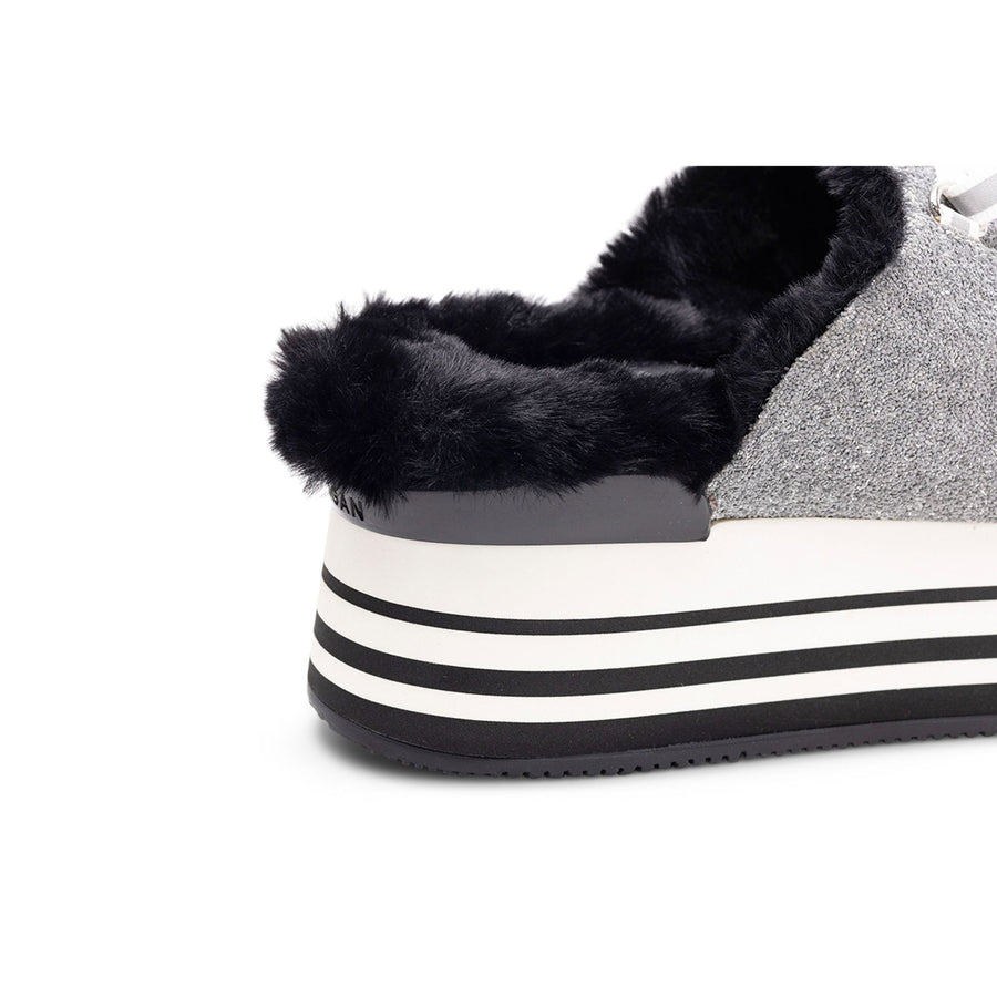 Hogan Platform Lace-Up Mules