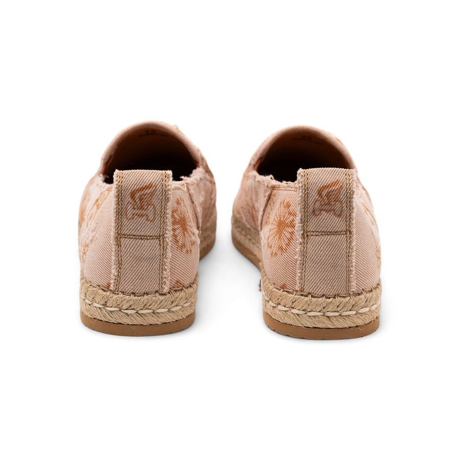 Hogan Floral-Print Frayed Espadrille