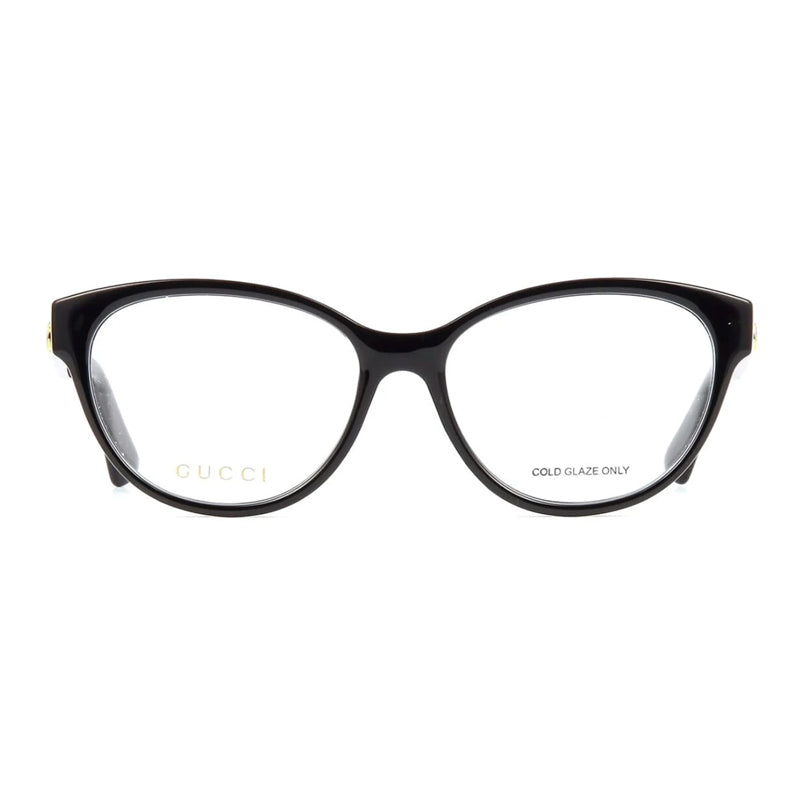 Gucci Eyeglasses Oval Full Rim, Black Frame and Clear Demo Lenses Lens GG0633O001