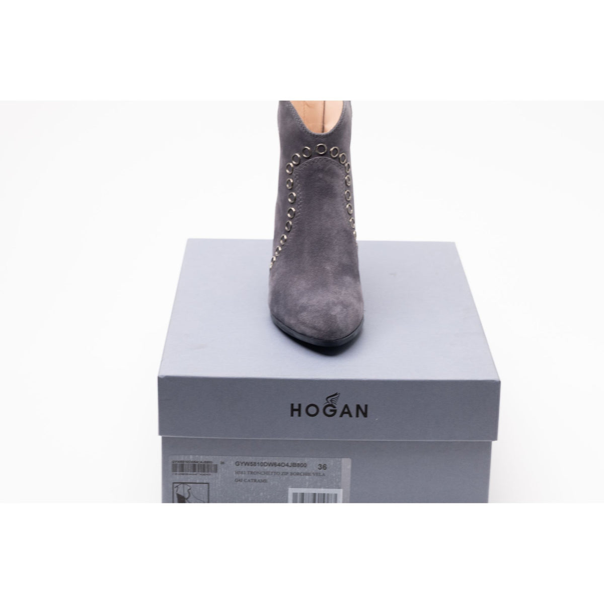 Hogan Eyelet-Embellished Suede Boots