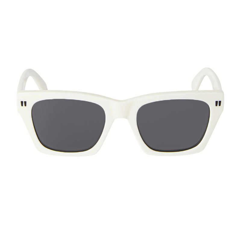 Off-White Sunglasses Square Full Rim, White Frame and Dark Grey Lens OERI13XVALDEZ0107