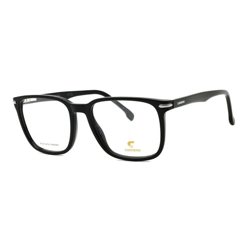 Carrera Eyeglasses Square Full Rim, Black Frame and Clear Demo Lenses Lens CARRERA309080700