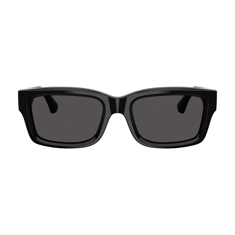 Burberry Sunglasses Rectangle Full Rim, Black Frame and Dark Grey Lens BE4443300187