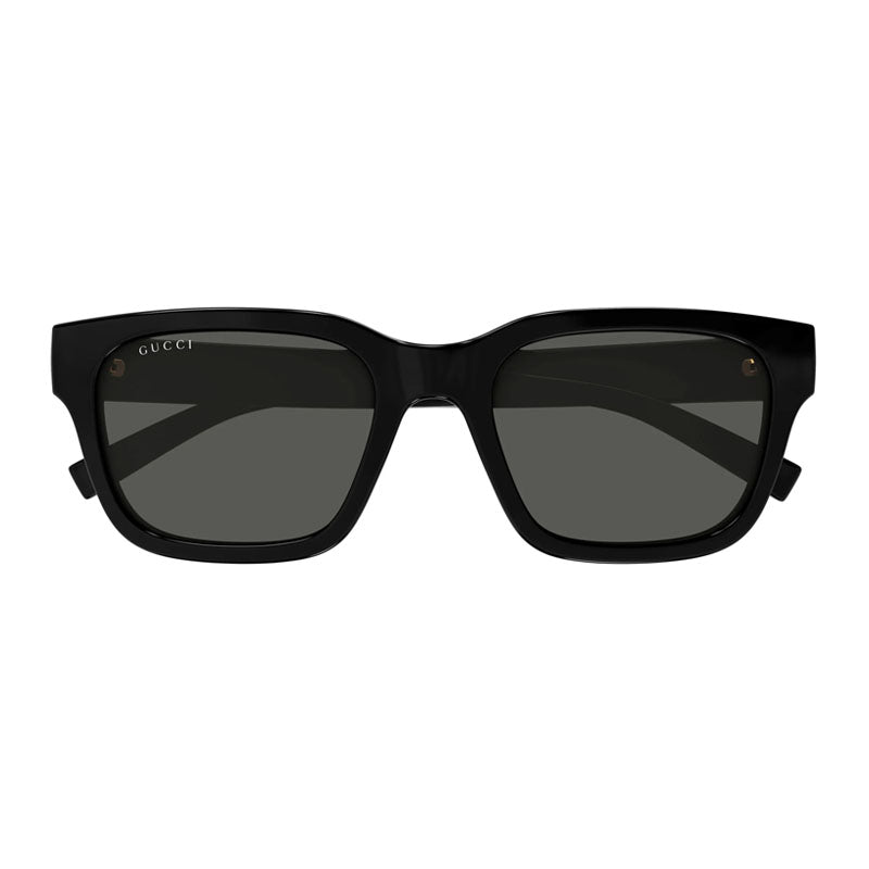 Gucci Sunglasses Rectangle Full Rim, Black Frame and Grey Lens GG1857S001