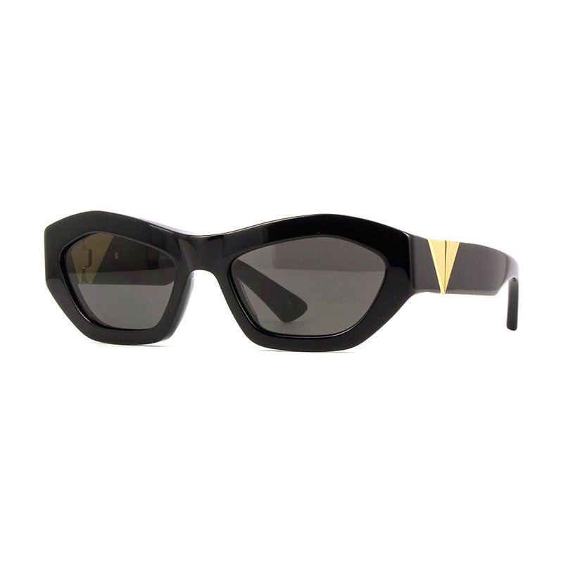 Bottega Veneta Sunglasses Geometric Full Rim, Black Frame and Grey Lens BV1221S001