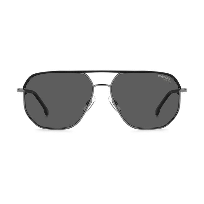 Carrera Sunglasses Aviator Full Rim, Dark Ruthenium Frame and Grey Polarized Lens CARRERA304/S0KJ1M9