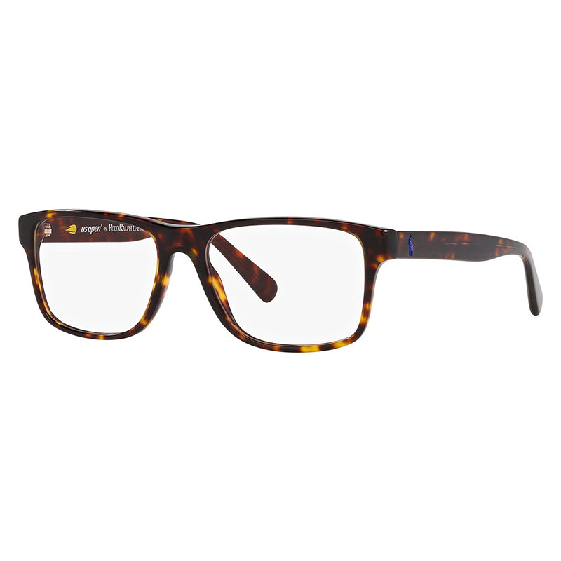 Polo Ralph Lauren Eyeglasses Square Full Rim, Shiny Havana Frame and Clear Demo Lenses Lens PH22236132