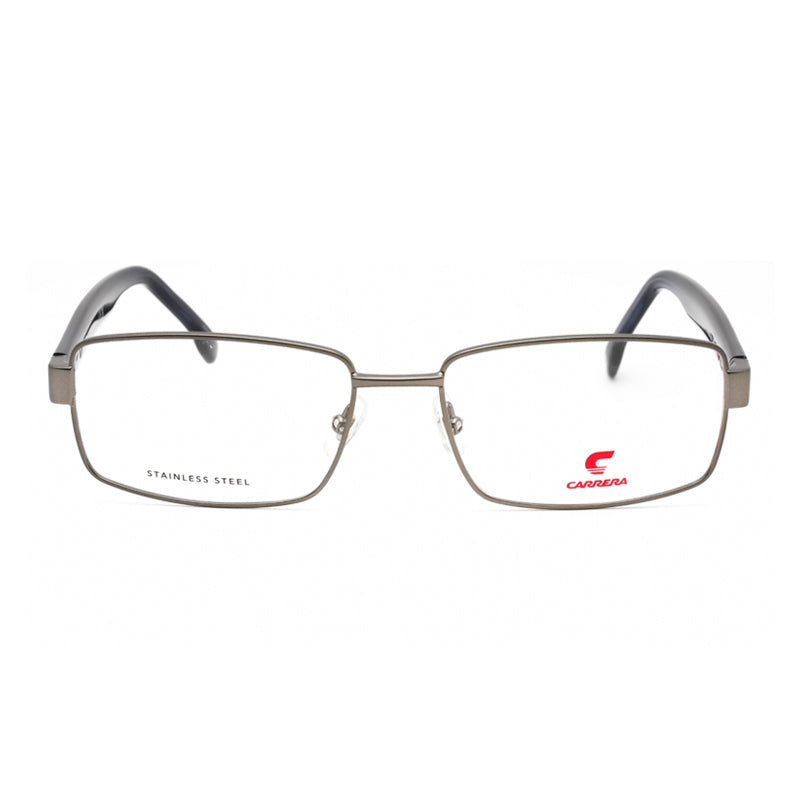 Carrera Eyeglasses Rectangle Full Rim, Matte Dark Ruthenium Frame and Clear Demo Lenses Lens CARRERA88870R8000