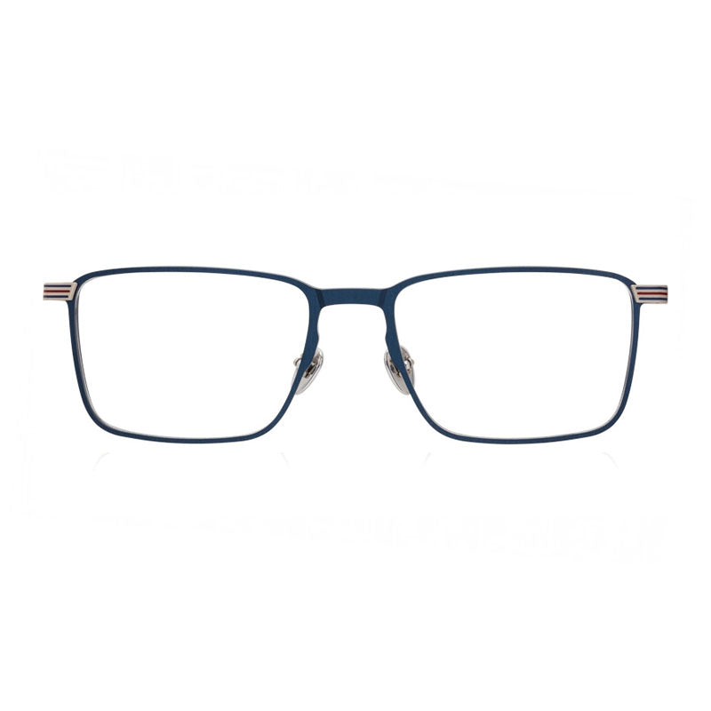 Lacoste Eyeglasses Rectangle Full Rim, Semimatte Blue Frame and Clear Demo Lenses Lens L2285E400