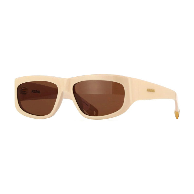 Jacquemus Sunglasses Square Full Rim, Ivory Pink Frame and Pink Lens JAC/2C2