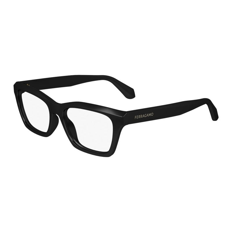 Ferragamo Salvatore Ferragamo Eyeglasses Square Full Rim, Black Frame and Clear Demo Lens Lens SF2986001