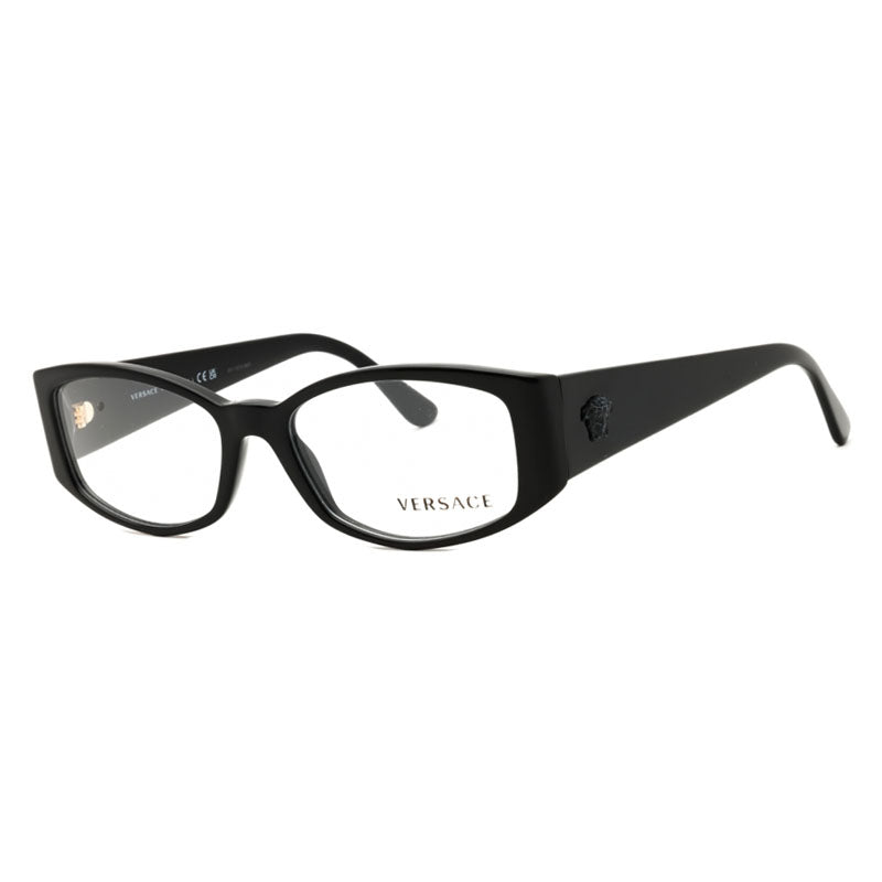 Versace Eyeglasses Geometric Full Rim, Black Frame and Clear Demo Lenses Lens VE3343GB1