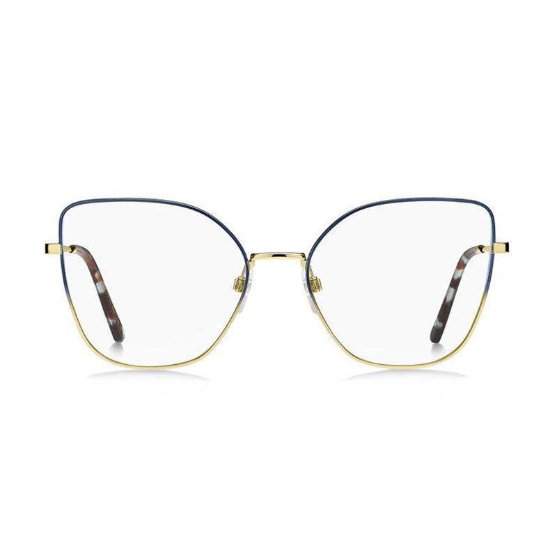 Marc Jacobs Eyeglasses Cat Eye Full Rim, Gradient Matte Blue/Gold Frame and Clear Demo Lenses Lens MARC7040NUC00