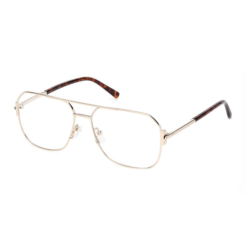 Mcm Eyeglasses Aviator Full Rim, Shiny Pale Gold/Dark Havana Frame and Clear Demo Lenses Lens MW5007032