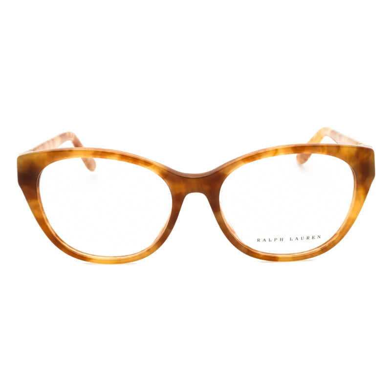 Ralph Lauren Eyeglasses Cat Eye Full Rim, Light Havana Frame and Clear Demo Lenses Lens RL6235QU6083