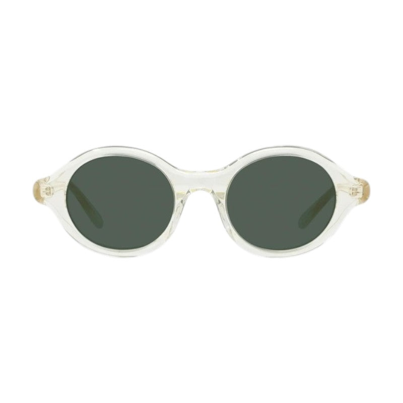 Loewe Sunglasses Square Full Rim, Transparent Pale Yellow Frame and Green Lens LW40162U57N