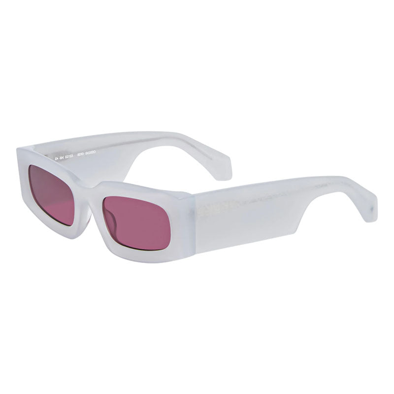 Off-White Sunglasses Rectangle Full Rim, Shiny Grey Frame and Burgundy Lens OERI141CARY0928