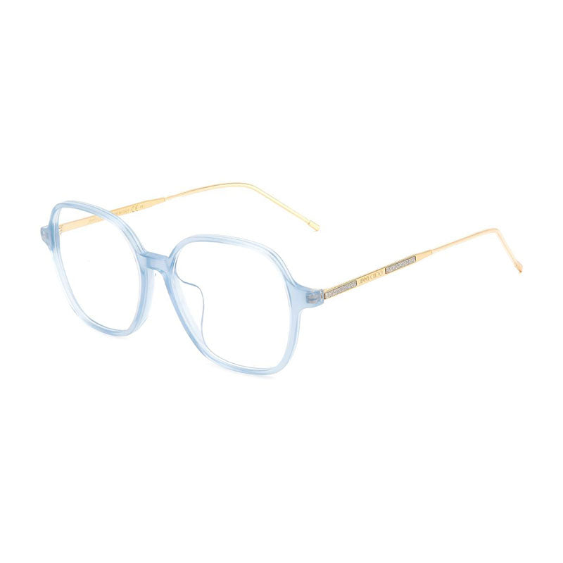 Jimmy Choo Eyeglasses Square Full Rim, Azure Frame and Clear Demo Lenses Lens JC367/F0MVU00