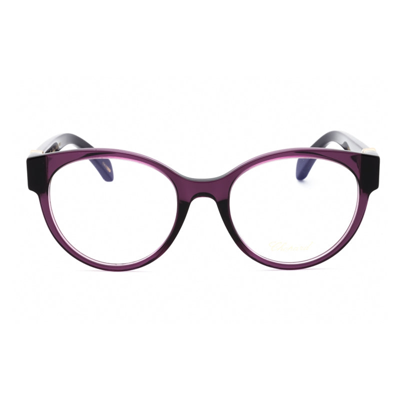 Chopard Eyeglasses Rectangle Full Rim, Violet Frame and Clear Demo Lenses Lens VCH350S096Z