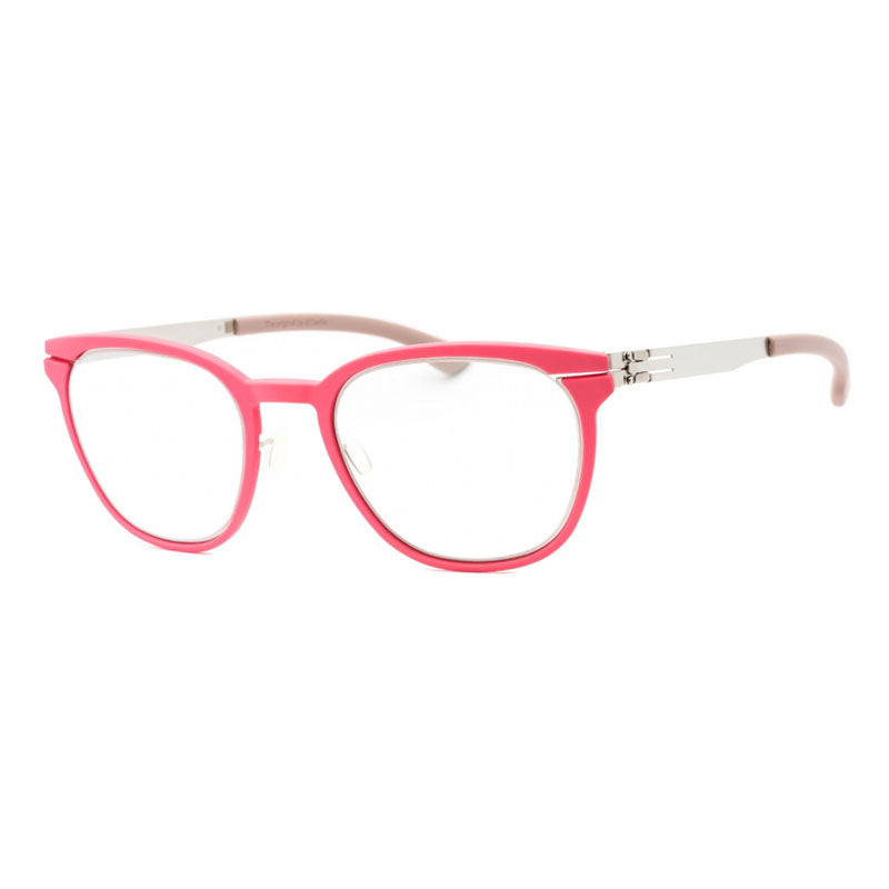 Ic! Berlin Eyeglasses Browline Full Rim, Pearl-Lolly-Pink Nude Frame and Clear Demo Lenses Lens WESTSIDERH0035H236