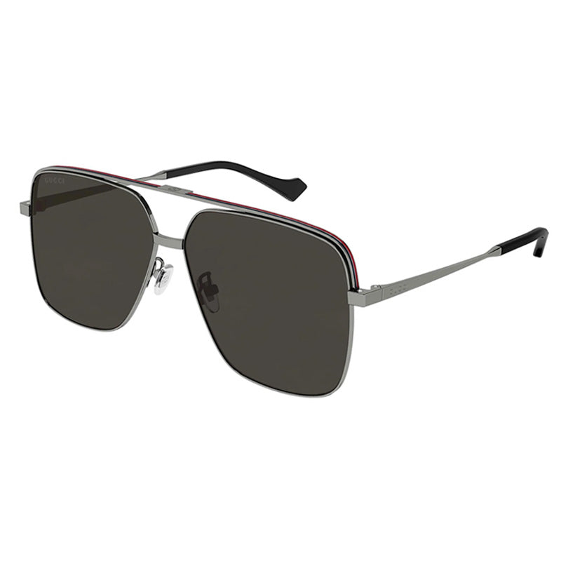 Gucci Sunglasses Aviator Full Rim, Ruthenium Frame and Grey Lens GG1099SA001