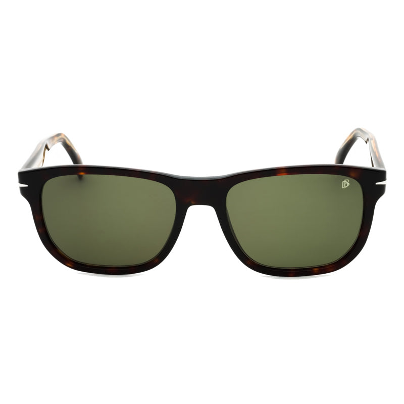 David Beckham Sunglasses Square Full Rim, Havana Frame and Green Lens DB1045/S0086QT