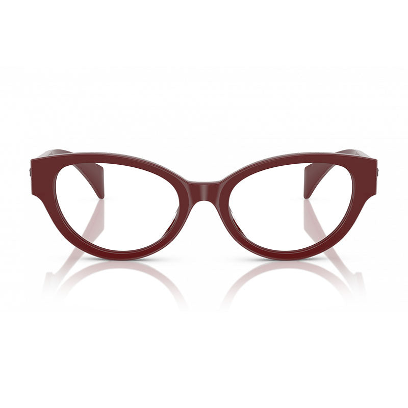 Versace Eyeglasses Cat Eye Full Rim, Bordeaux Frame and Clear Demo Lenses Lens VE3361U5487
