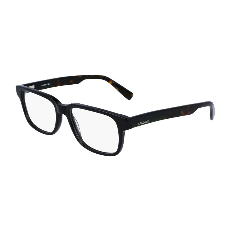 Lacoste Eyeglasses Rectangle Full Rim, Black Frame and Clear Demo Lenses Lens L2910001