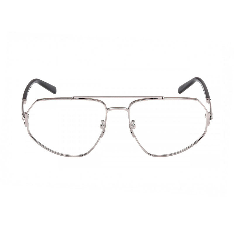 Mcm Eyeglasses Aviator Full Rim, Shiny Light Ruthenium Frame and Clear Demo Lenses Lens MW5014-H014