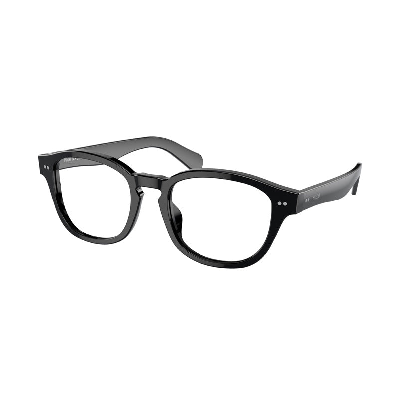 Polo Ralph Lauren Eyeglasses Square Full Rim, Shiny Black Frame and Clear Demo Lenses Lens PH2261U5001