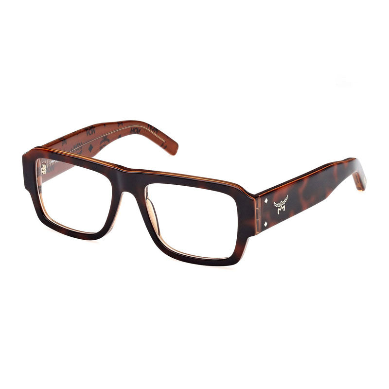 Mcm Eyeglasses Square Full Rim, Havana Frame and Clear Demo Lenses Lens MW5002056