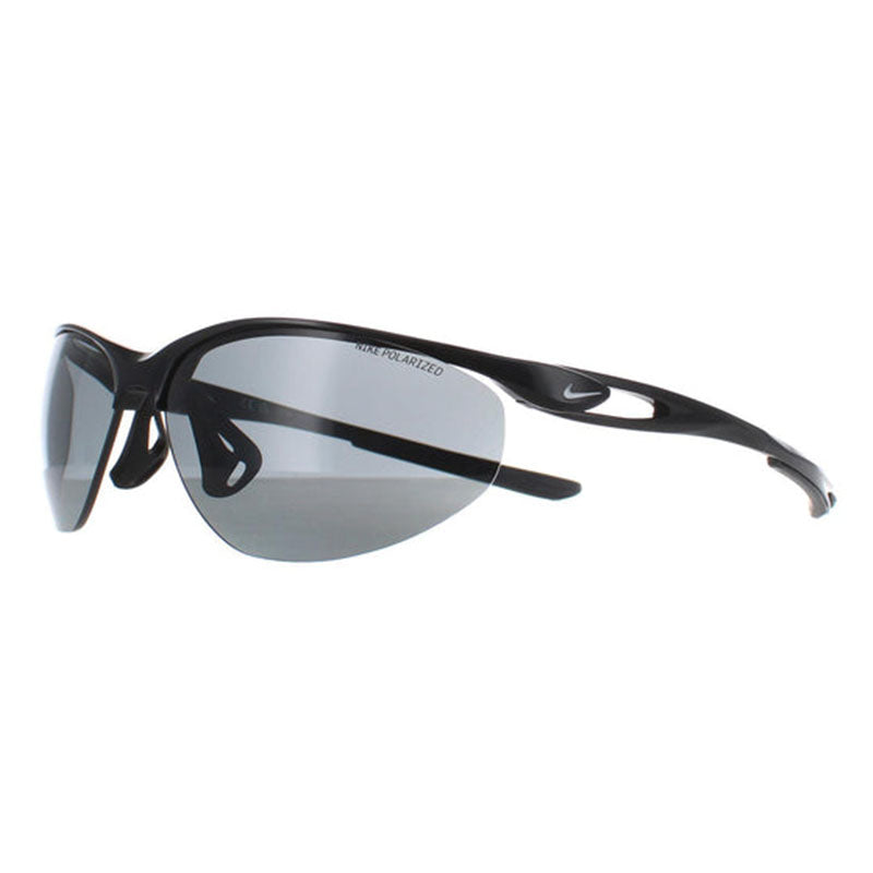 Nike Sunglasses Shield Semi Rim, Black Frame and Grey Polarized Lens AERIALPDZ7355010