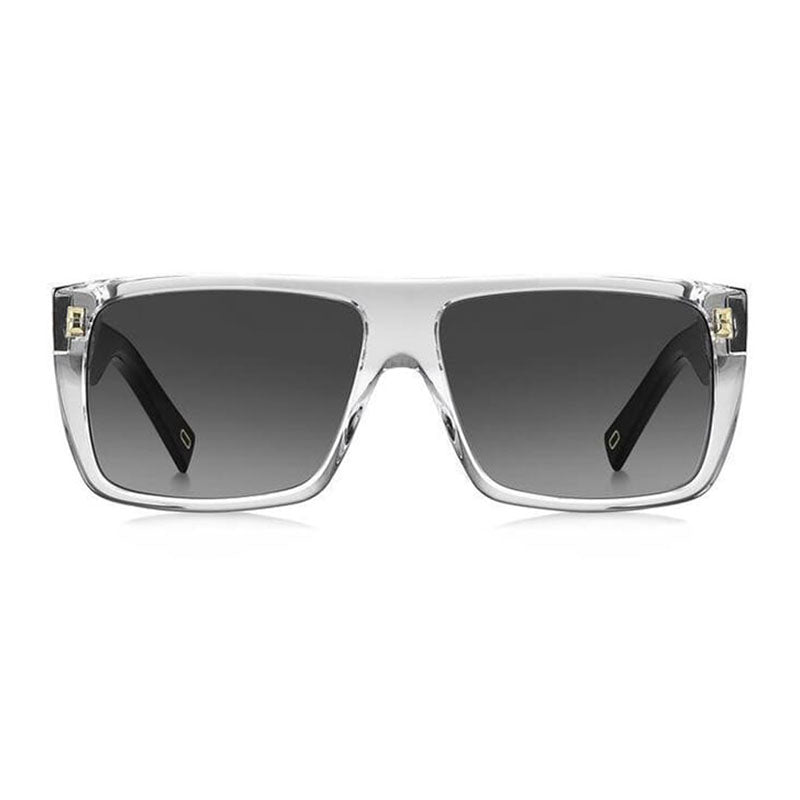 Marc Jacobs Sunglasses Rectangle Full Rim, Transparent/Black Frame and Dark Grey Gradient Lens MARCICON096/S0MNG9O