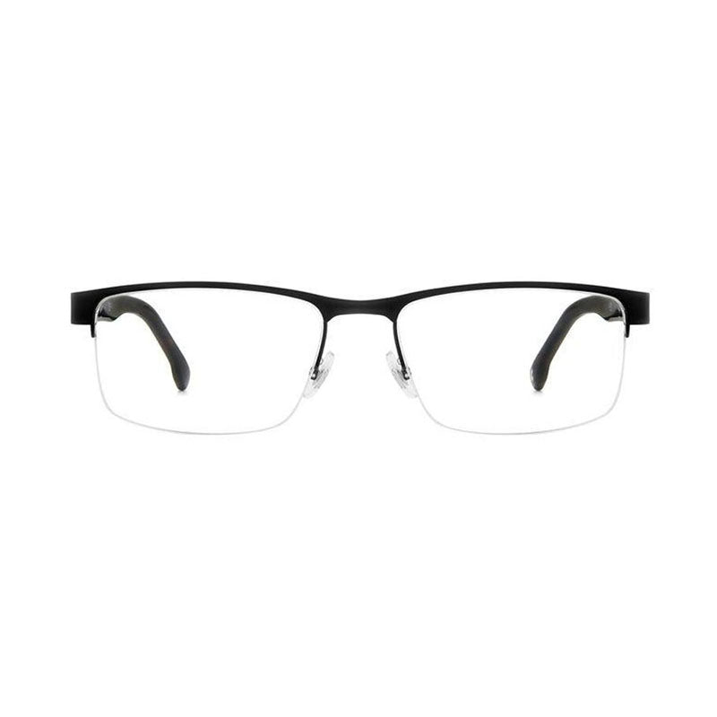 Carrera Eyeglasses Rectangle Semi Rim, Black Frame and Clear Demo Lenses Lens CARRERA8888080700