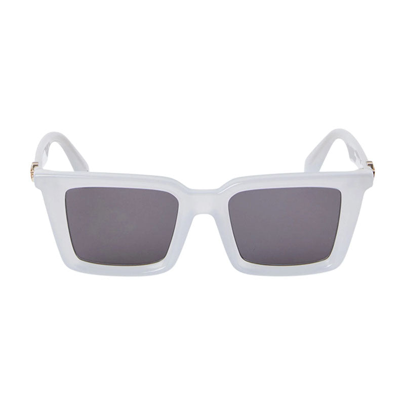 Off-White Sunglasses Square Full Rim, Shiny Light Grey Frame and Dark Grey Lens OERI13UDALTON0907