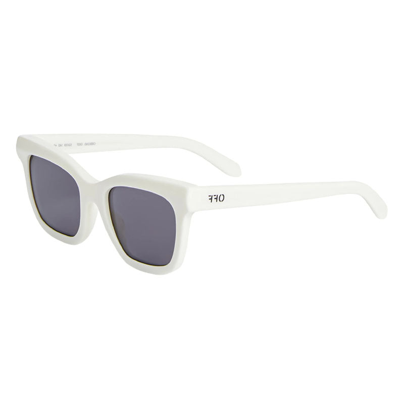 Off-White Sunglasses Square Full Rim, White Frame and Dark Grey Lens OERI143LINCOLN0107