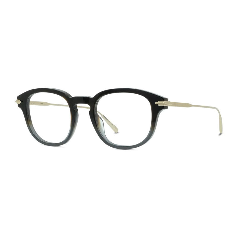 Dior Eyeglasses Round Full Rim, Havana/Grey Gradient/Gold Frame and Clear Demo Lens Lens DIORBLACKSUITOR2I2200