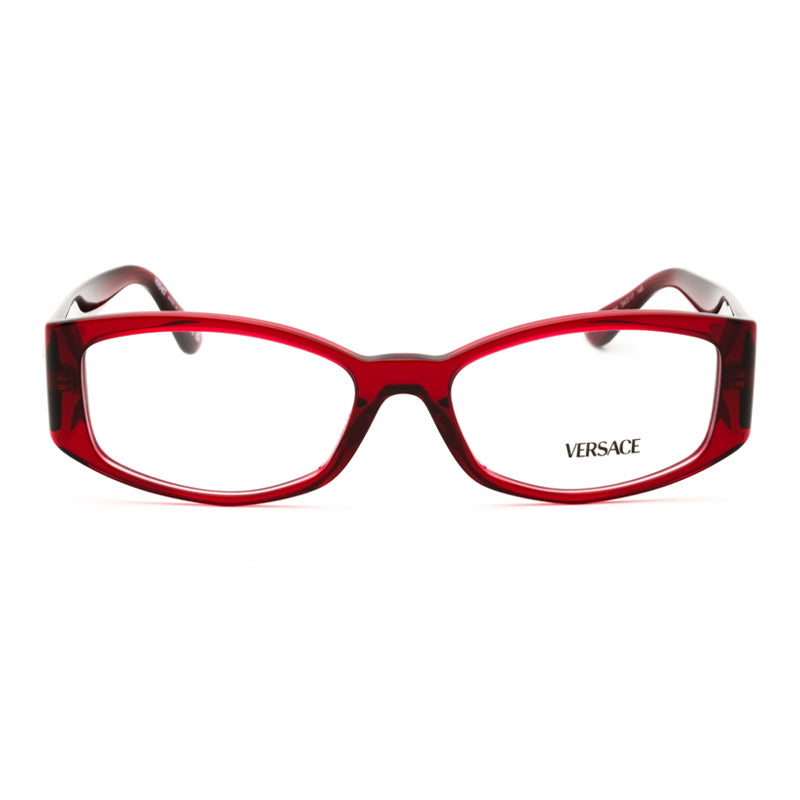 Versace Eyeglasses Geometric Full Rim, Bordeaux Frame and Clear Demo Lenses Lens VE33435430