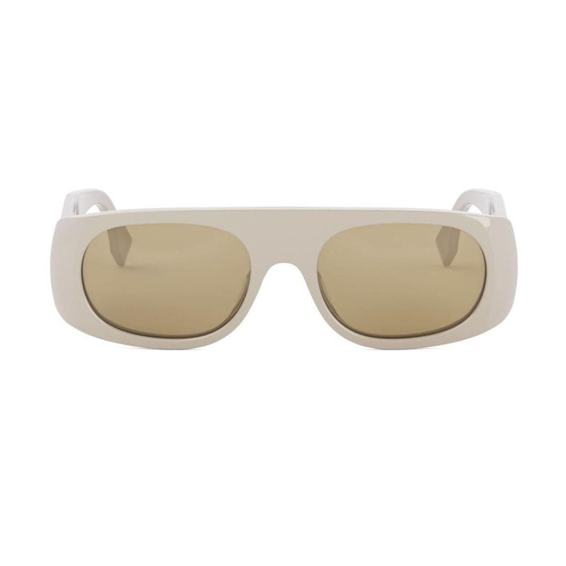Fendi Sunglasses Rectangle Full Rim, Shiny Brown Frame and Brown Lens FE40169I45E