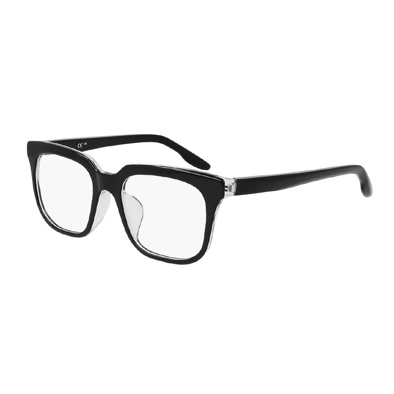 Nike Eyeglasses Square Full Rim, Black Top/Transparent Frame and Clear Demo Lenses Lens NIKE7167LB010