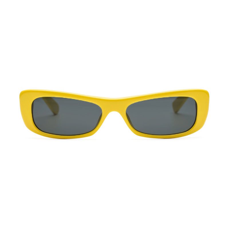 Jacquemus Sunglasses Rectangle Full Rim, Yellow Frame and Grey Lens JAC/55С5