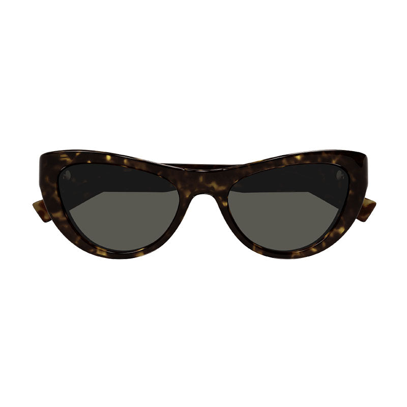 Saint Laurent Sunglasses Cat Eye Full Rim, Dark Havana Frame and Grey Lens SL676003